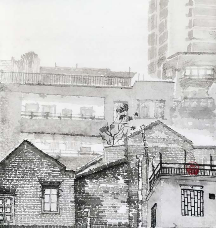 回家路上24.5x26.5cm