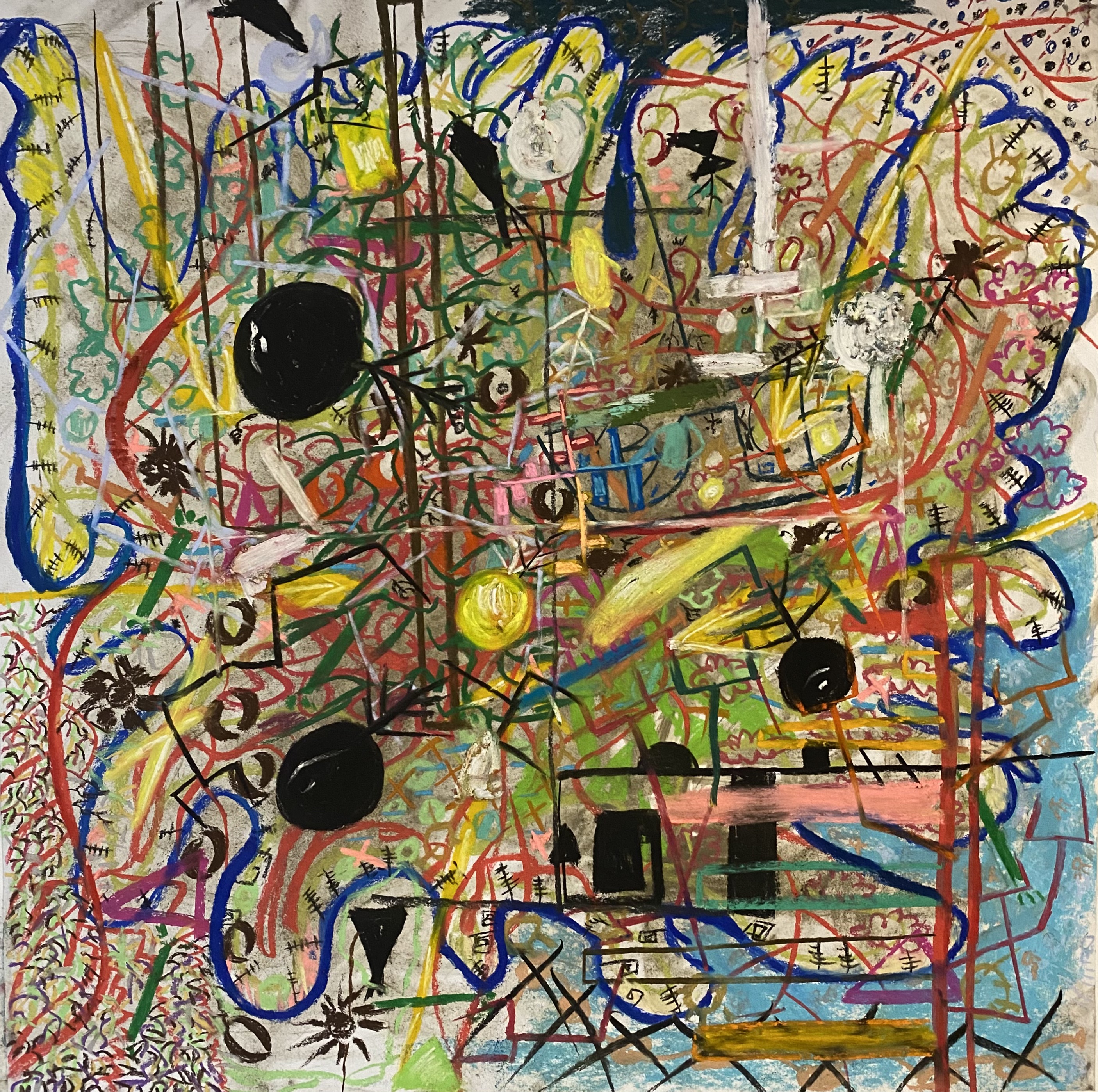 一念万相、炁归自然-之 八门一界- 耗散（组画）60×60cm