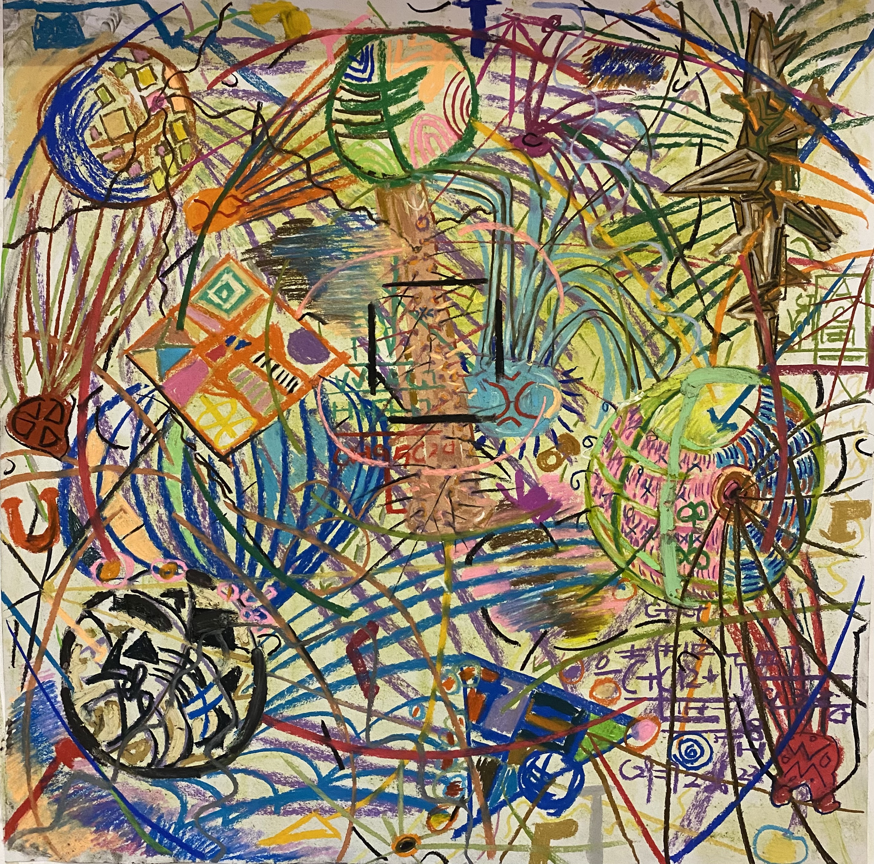 一念万相、炁归自然-之 八门一界- 广窄（组画）60×60cm