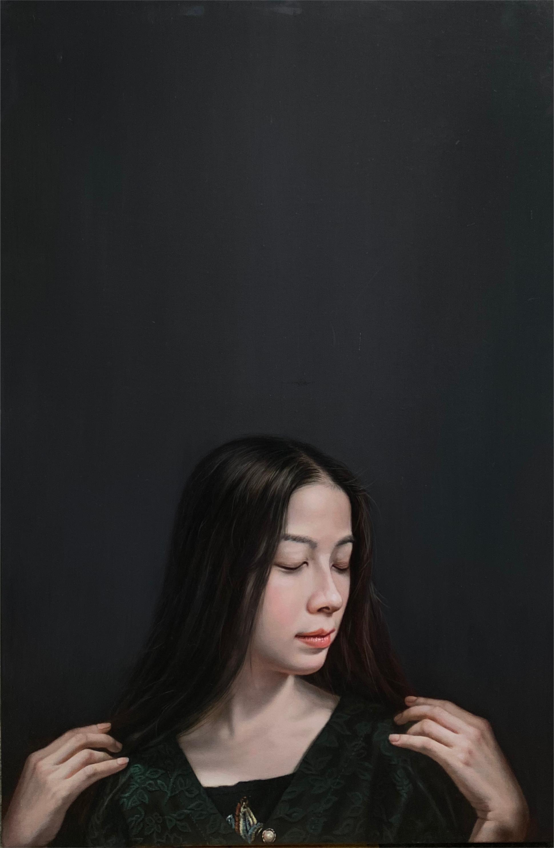古琴女60x90cm