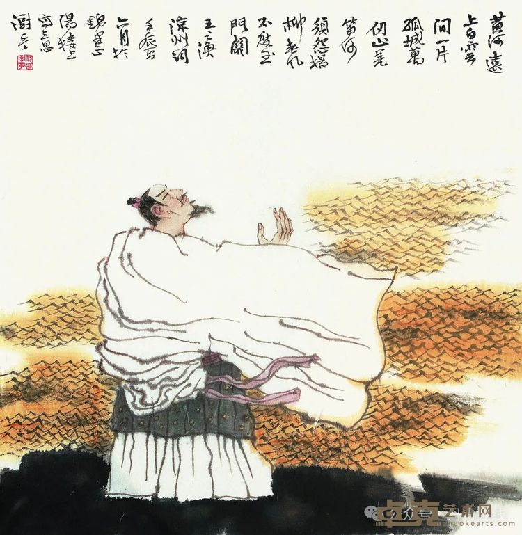 王之煥诗意 68x68cm