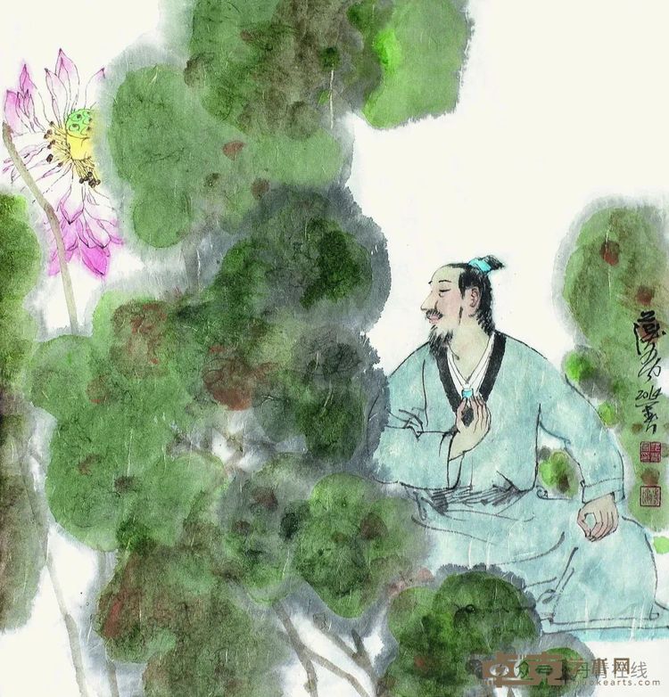 赏荷图 46x48cm