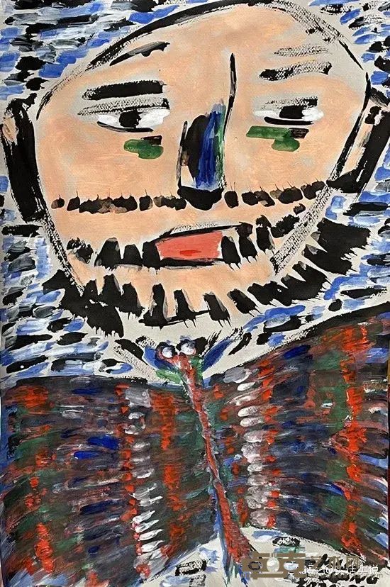 蜻蜓头的自画像之二纸本设色70x59cm2020