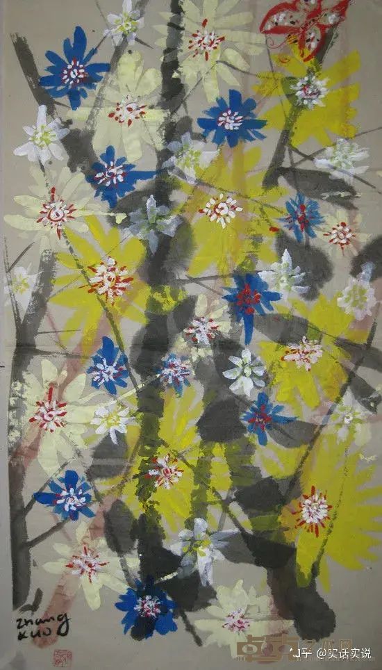 繁花纸本设色69x44cm2022