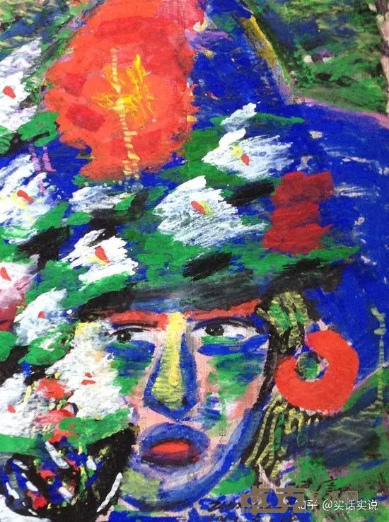 瓶花和女子纸本设色76x76cm2019