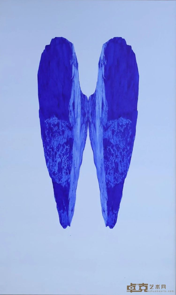 潘查特·尤蔓妮，《梦之翼 22052024》，亚麻布上丙烯，200 × 120 cm，2024