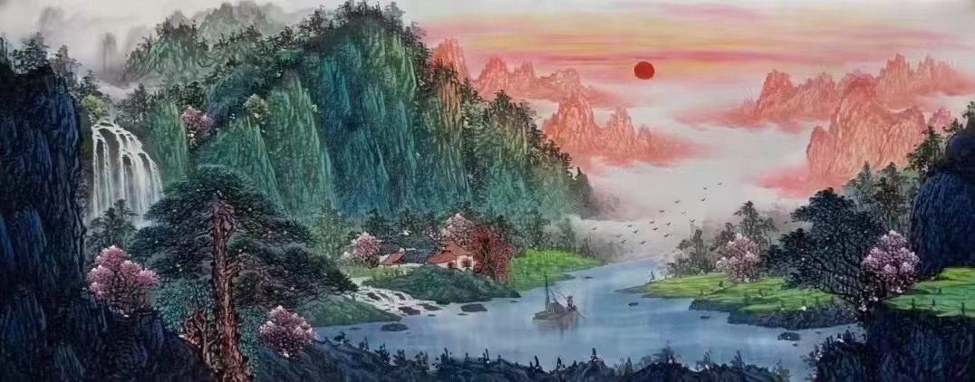 水墨江山40×100cm