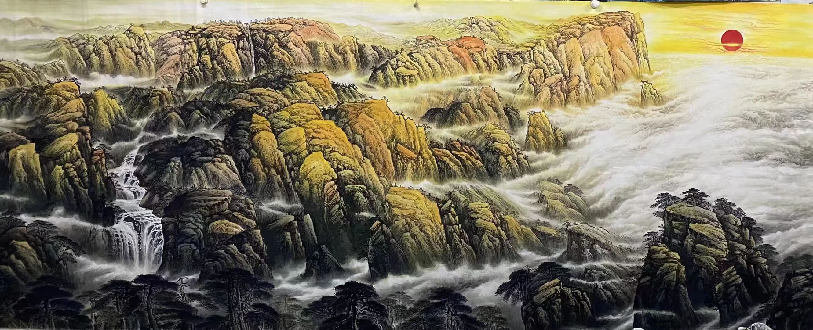 旭日东升40×100cm