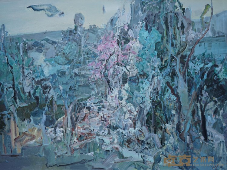 李爱彬《游园3》 160×120cm 布面油画 2021