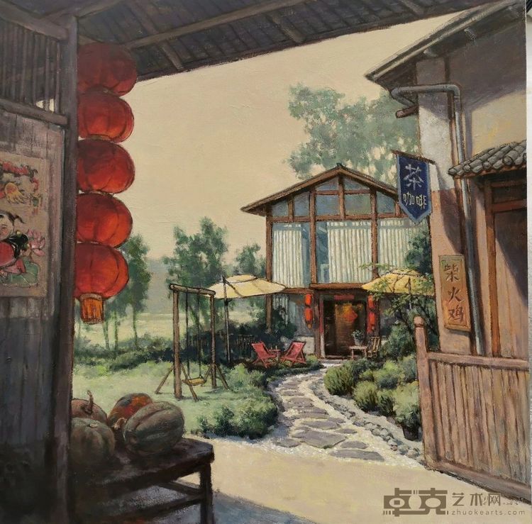 刘梁纬 《家园》80x80 cm 布面油画 2024