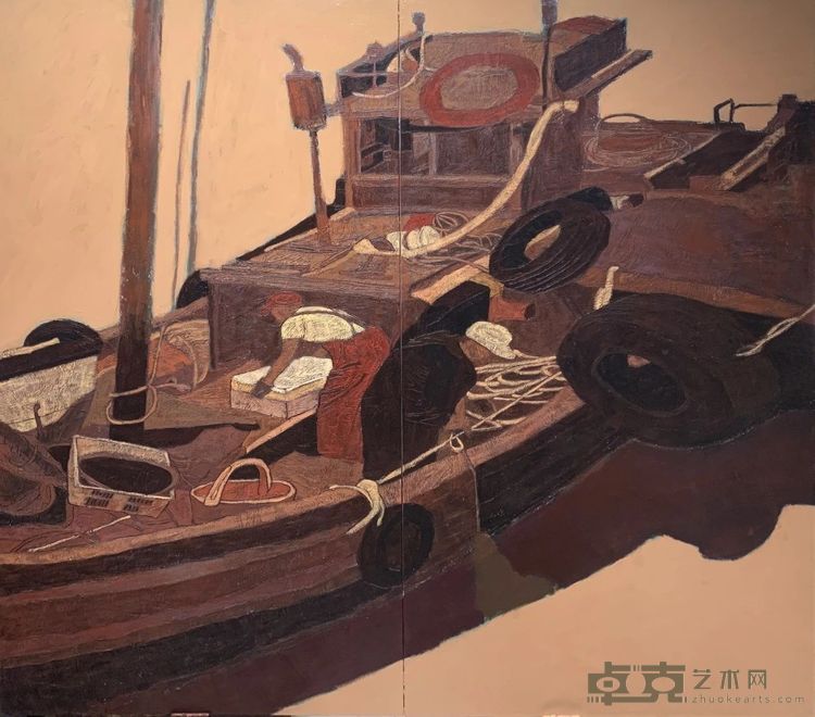 徐瑞锋《水上人家系列二》160x180cm 布面油画 2023