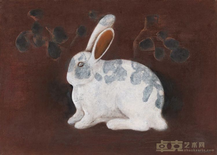 《兔子rabbit》 53x38cm 纸本色粉Paper natural powder 2022
