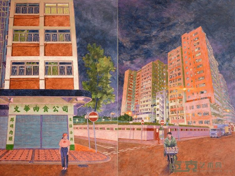 《1996年的甜蜜蜜于九龙佐治五世纪念公园》，布面丙烯，150 × 200 cm，2024