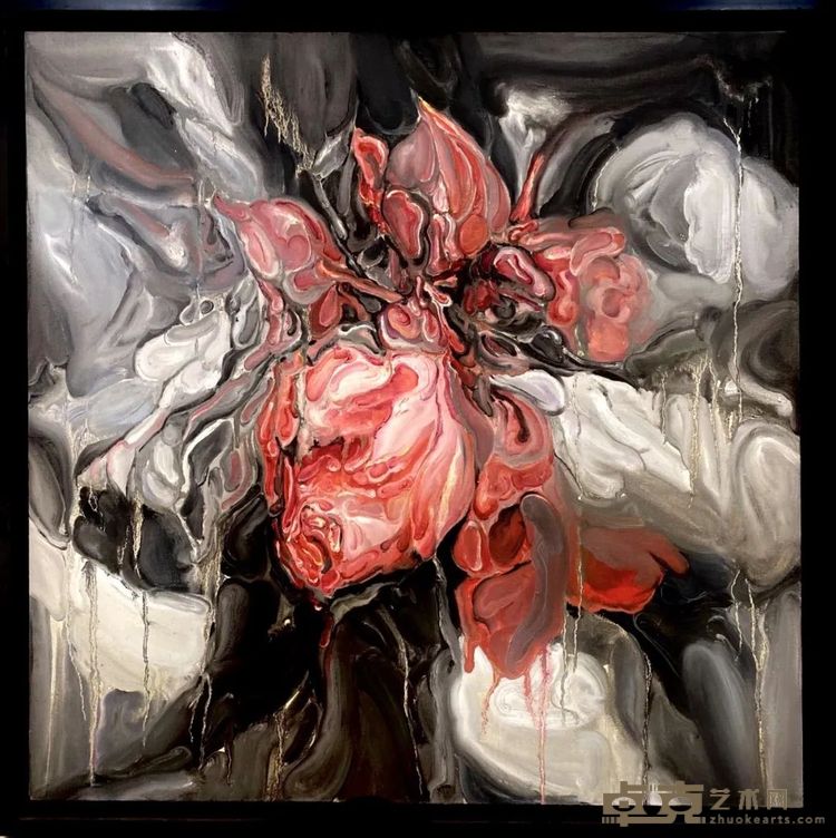 凤仙花1|综合材料|80×80cm|2010