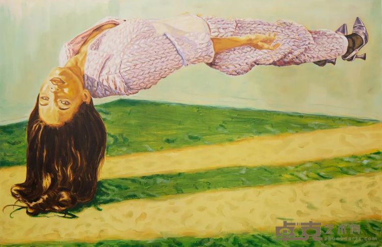 亚历⼭⼤·斯卡特《堅持》，亚麻布⾯油画，130 × 200 cm，2022