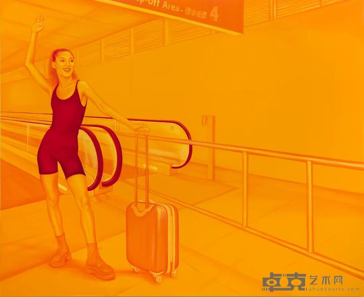 罗丝·巴伯拉特《崭新的⼀天》，布⾯油画，180 × 220 cm，2023