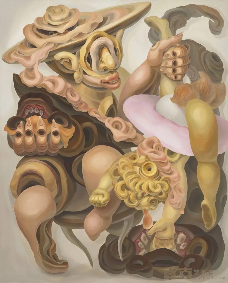 方熙朝《培育》，布面丙烯，160 × 130 cm，2024