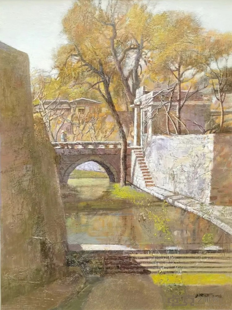 核桃树  布面油画  80x60cm  2020年