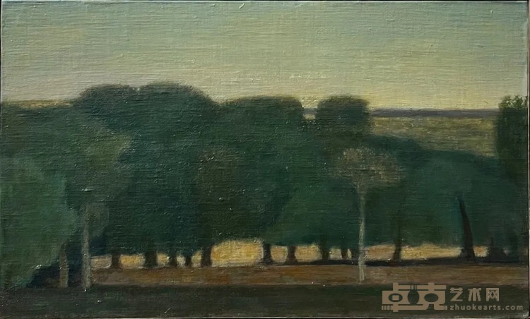 暮望  木板油画  30x50cm  2024年