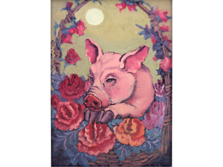 恭贺猪年.花前月下