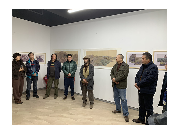 刘文章（刘朗宁）个展开幕现场