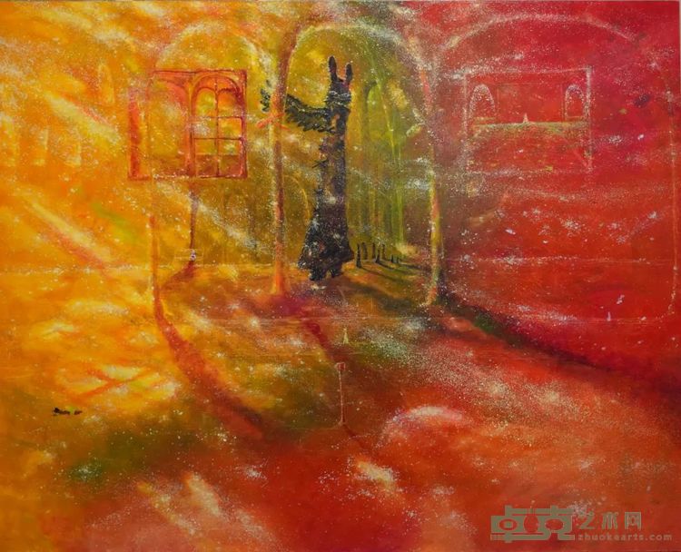 盐泽凯伦《闰秒的居民》80.3 x 100.0 cm | 板面油彩、丙烯、树脂 | 2024