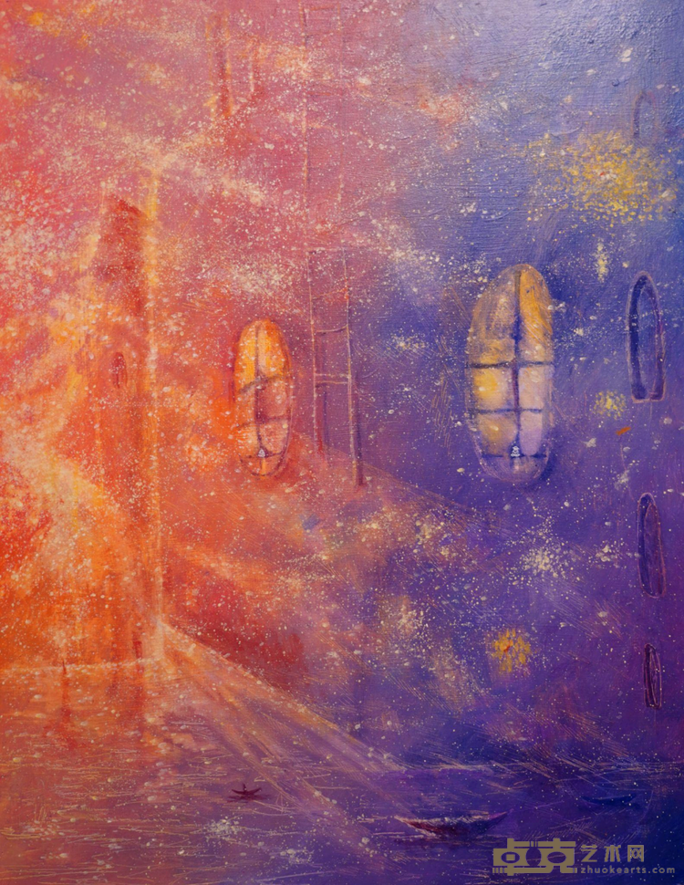 盐泽凯伦《未来之旅》53.0 x 41.0 cm | 板面油彩、丙烯、树脂 | 2024