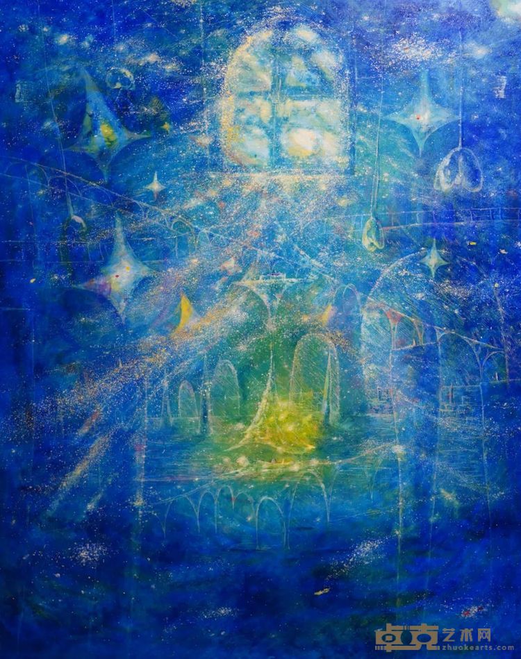 盐泽凯伦《梦境》130.3 x 89.4 cm | 板面油彩、丙烯、树脂 | 2024
