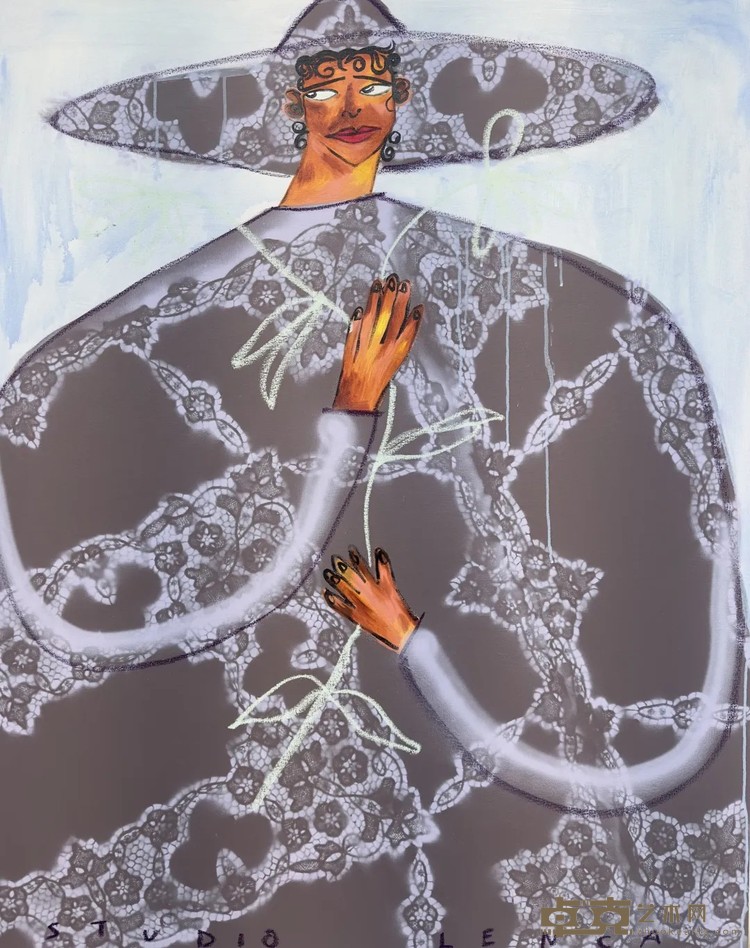 《米格尔》，布面油画和丙烯，150 × 120 cm ，2024