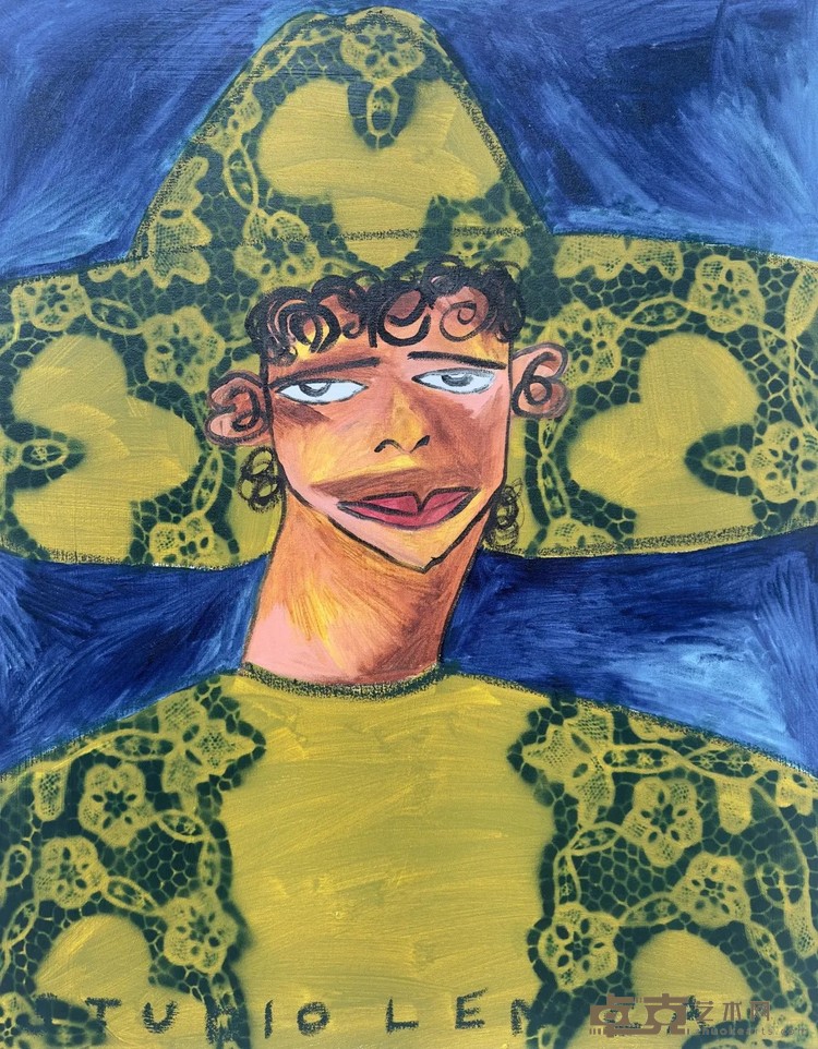《圣地亚哥》，布面油画和丙烯，75 × 60 cm ，2024