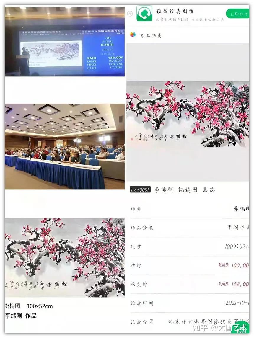 中欧国际拍卖“2019春季大型书画拍卖会”李绪刚作品拍卖成交