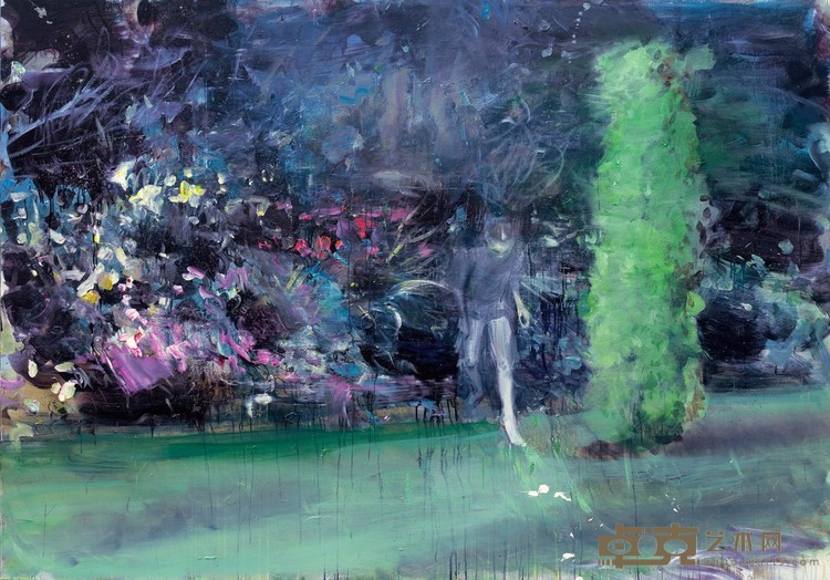 韦嘉《遗少》，丙烯画布，190×270cm，2016