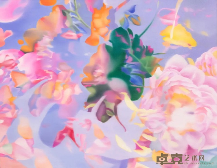 万妮塔·坦肯，《重叠》，布面油画，70 × 90 cm，2024