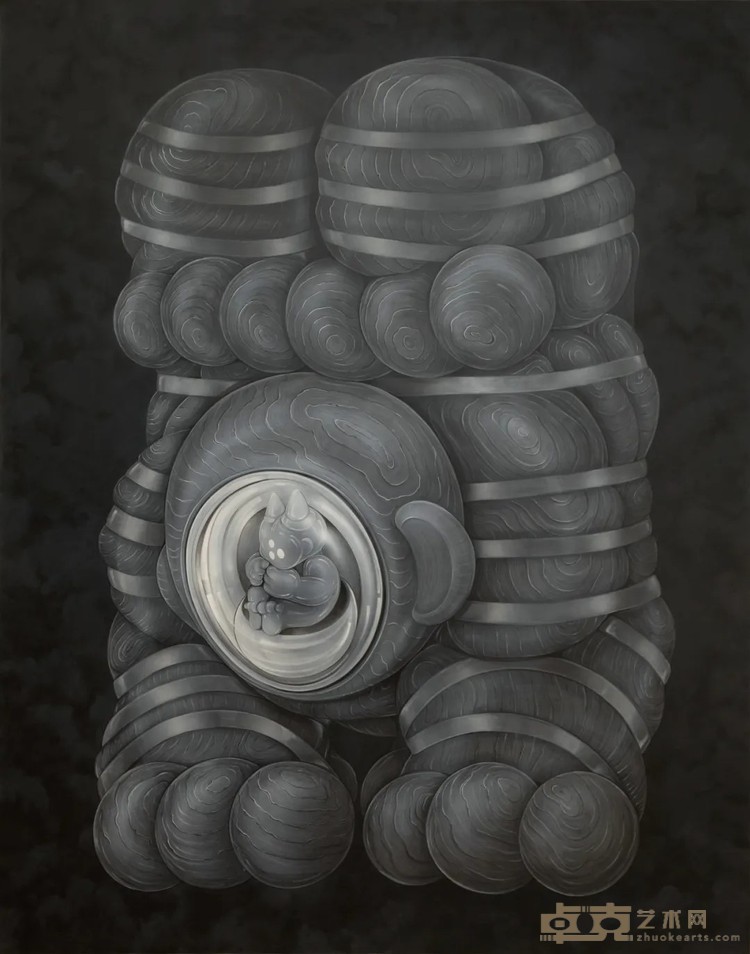 托斯·桑托什，《⾃由随梦》，布面丙烯，190 × 150 cm，2024