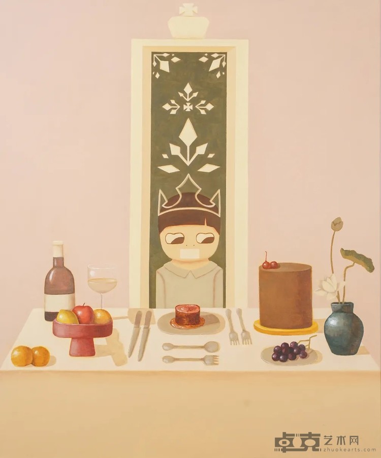 乔纳森·哈迪普拉纳塔，《他们都想成为国王》，布面丙烯，120 × 100 cm，2024