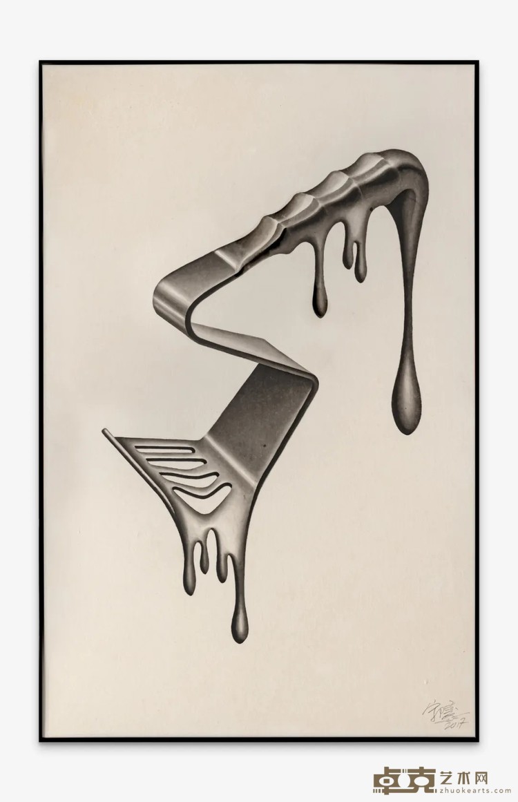 宋陵《虚构NO.13》纸本水墨,85×55cm,2017