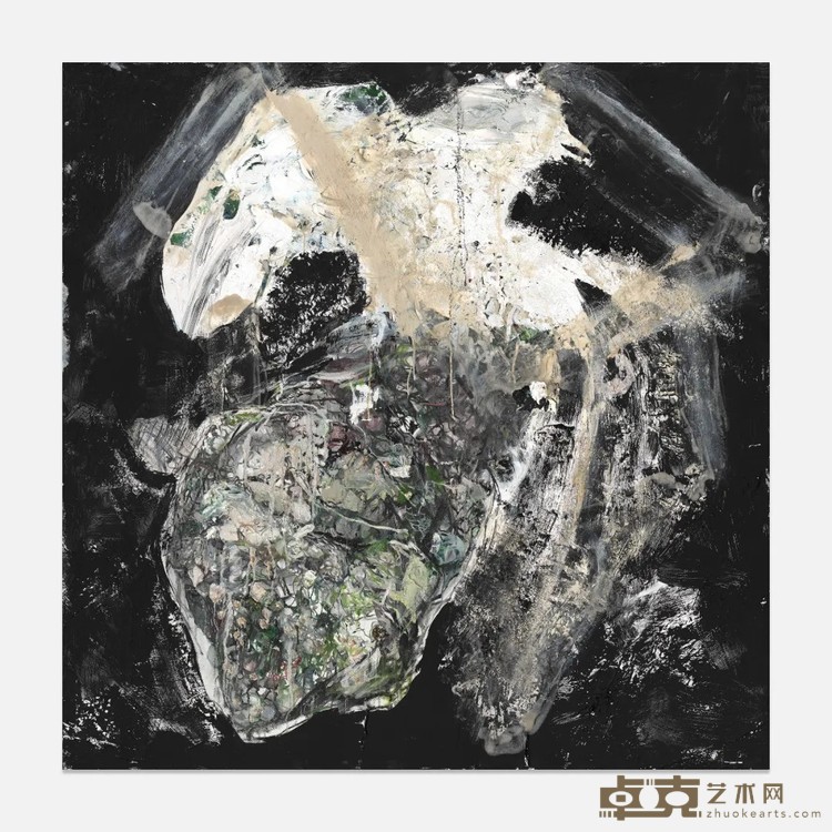 王欣《小屋03》布面综合材料,134×134cm,2024