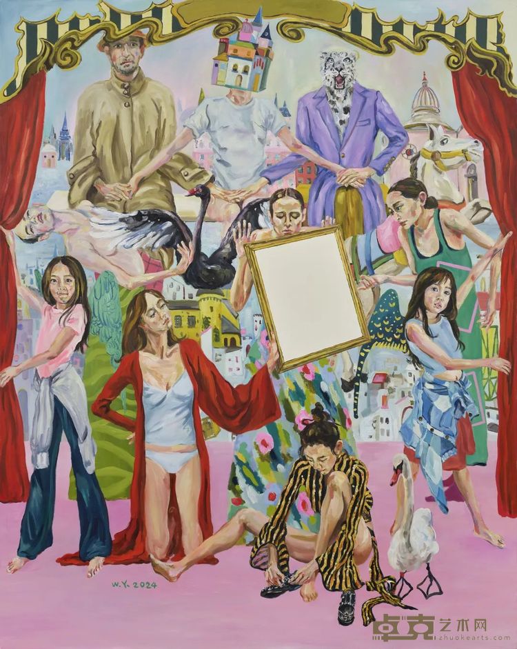 《城堡第一幕》，布面油画，250 × 200 cm，2024
