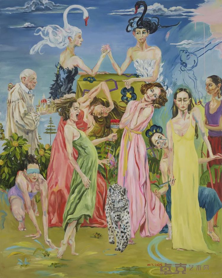 《城堡第二幕》，布面油画，250 × 200 cm，2024