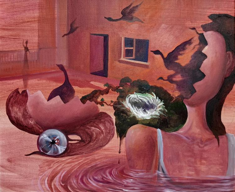 在绝望之颠50×60cm