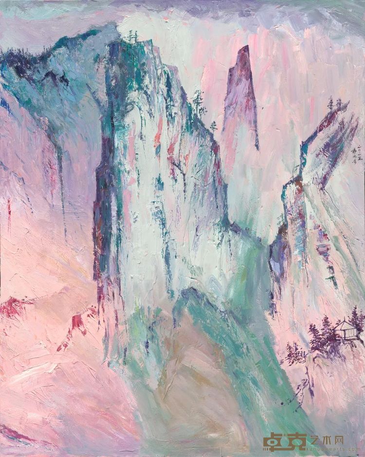 杨泳梁《胭脂晨光》｜250.0 x 200.0 cm布面油画｜2024 – 2025