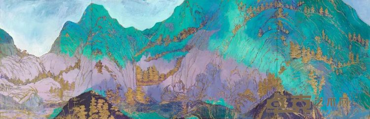 杨泳梁《山居图》｜250.0 x 800.0 cm布面油画｜2024 – 2025