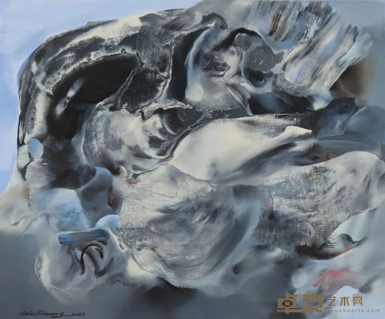 吴霜《露》｜38.0 x 46.0 cm布面丙烯｜2024
