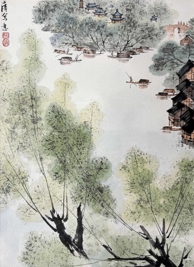 陶一清 江南春色 立轴