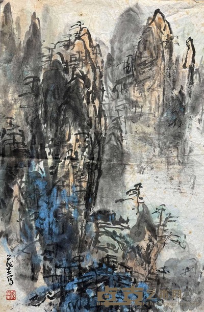 钱茂生 峰峦叠翠 软片 67×136cm