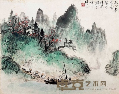 黎雄才 桂林山色 镜片 27×34cm