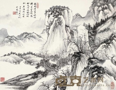 吴湖帆 山水 立轴 46.5×59cm