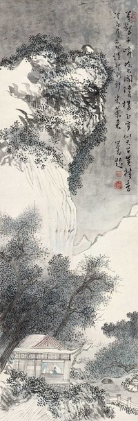 溥心畬 雪景山水 立轴