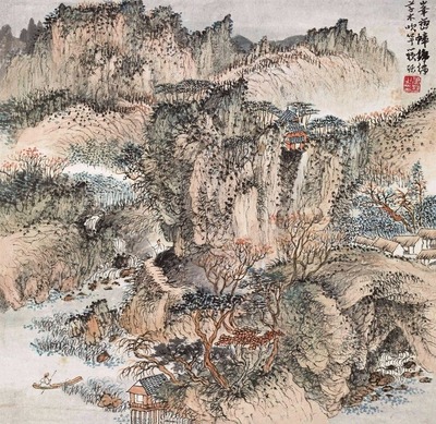萧愻 峰峦幛锦绣 立轴