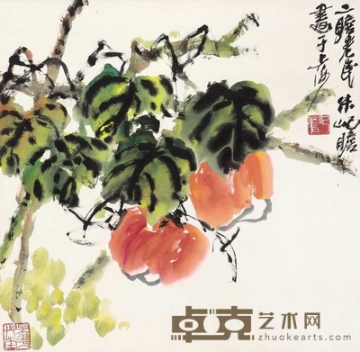 朱屺瞻 事事如意 立轴 68×68cm